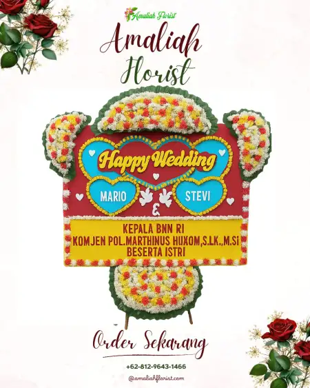 Papan Bunga Pernikahan Neki
